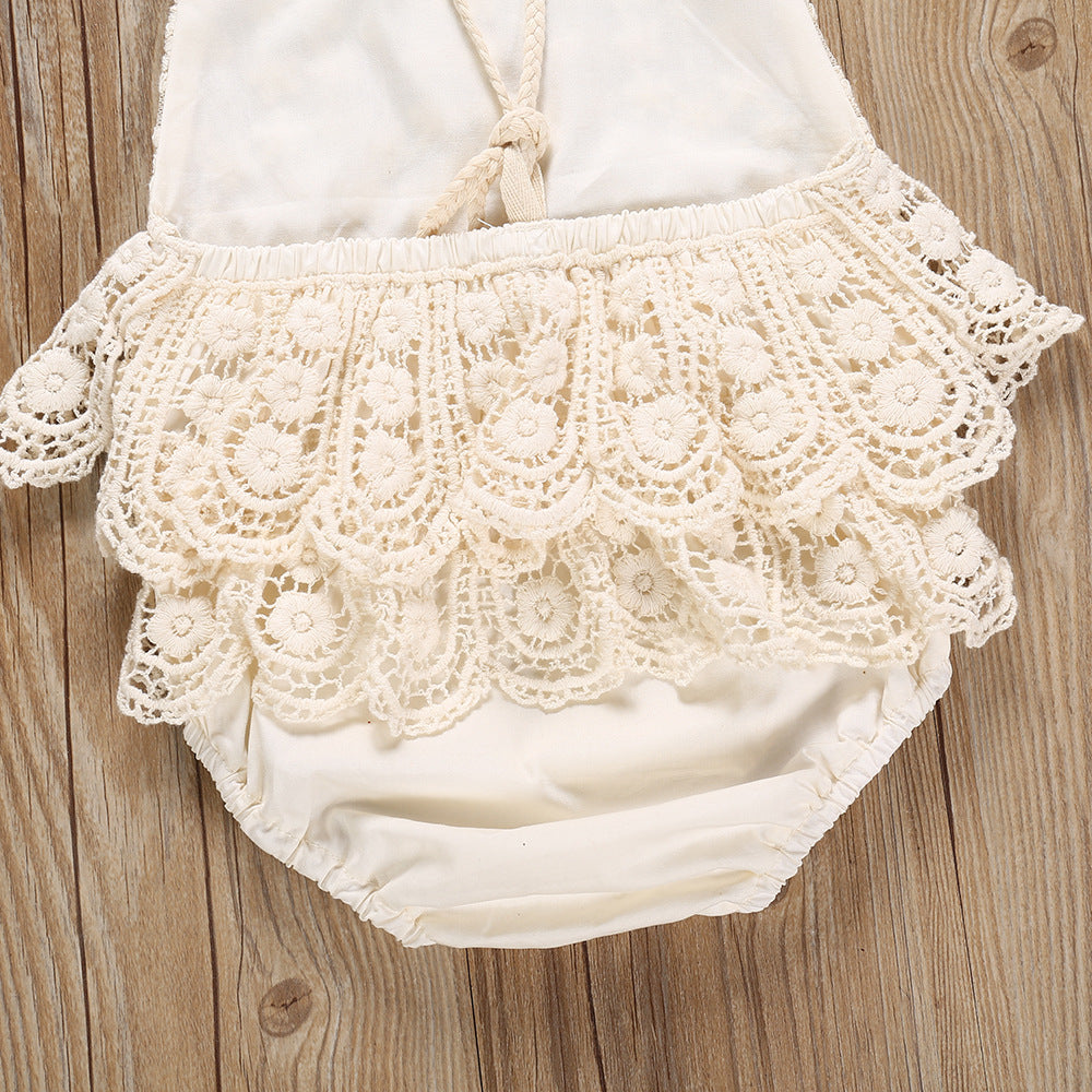 Jumpsuit Summer Beige Lace  Rompers for baby