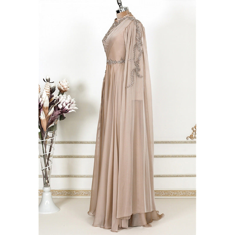 Champagne Muslim  Formal Evening Dress for women