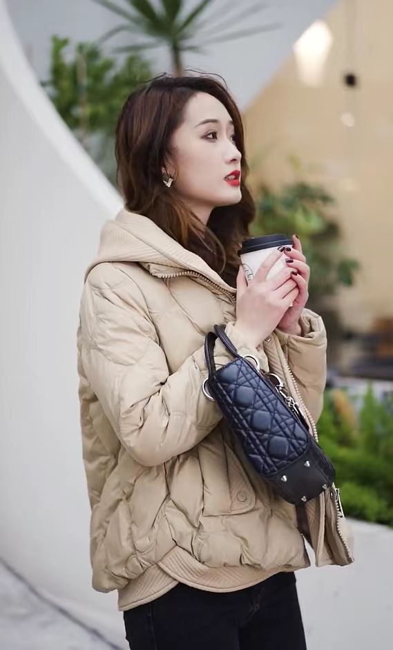 Cotton-padded Short Fake Two-piece Hooded Casual Coat for women