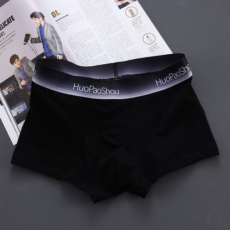 Cotton Solid Color Boxers For Men