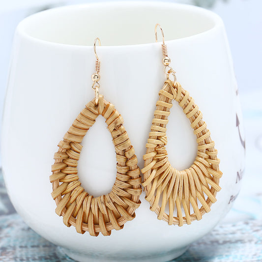 Personalized Rattan Drop Earrings Simple Earrings Earrings