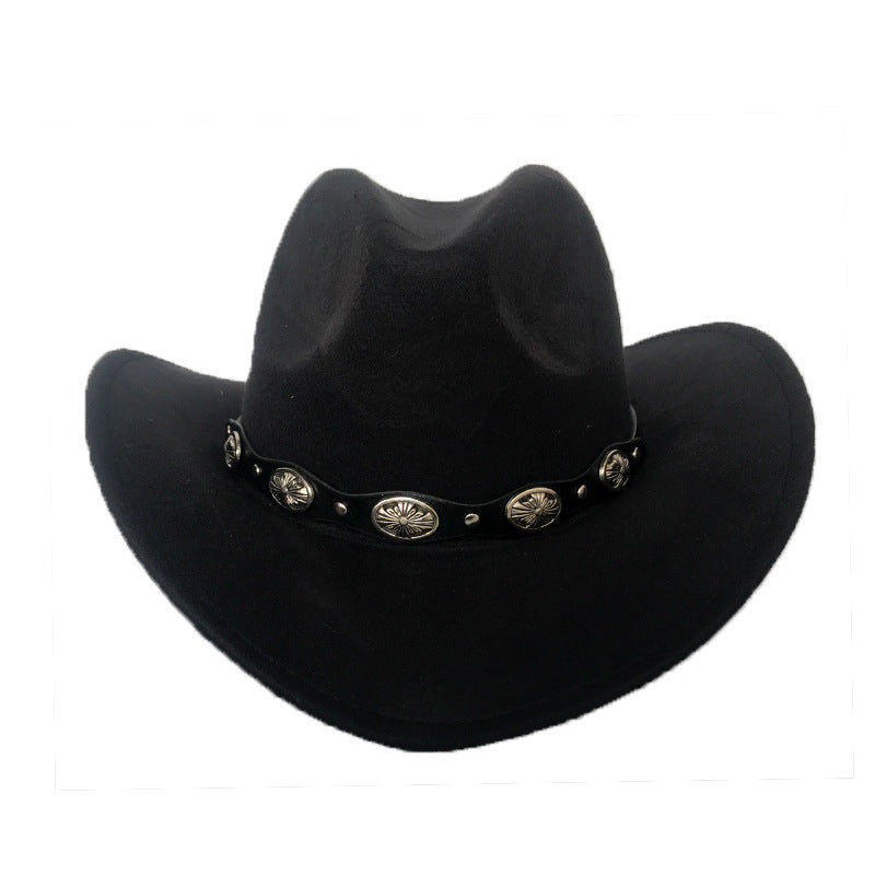 Punk Style Cowboy Hats And Felt For  Women