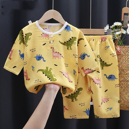 Summer  Cotton Silk Air-conditioning dress for babies